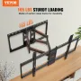 Full Motion TV Mount Fits for Most 37-90 inch TVs, Swivel Tilt Horizontal Adjustment TV Wall Mount Bracket with 4 Articulating A