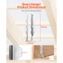 50 Pcs Joist Hanger, Inner Dimensions 1.57 x 1.50 x 7.83 inch /