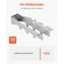 50 Pcs Joist Hanger, Inner Dimensions 1.57 x 1.50 x 7.83 inch / 40 x 38 x 199 mm, Rafter Hurricane Ties Joist Hangers with Rustp