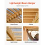 50 Pcs Joist Hanger, Inner Dimensions 1.57 x 1.50 x 7.83 inch / 40 x 38 x 199 mm, Rafter Hurricane Ties Joist Hangers with Rustp