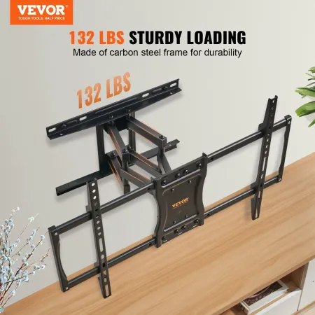 Full Motion TV Mount Fits for Most 37-75 inch TVs, Swivel Tilt Horizontal Adjustment TV Wall Mount Bracket with 4 Articulating A