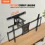 Full Motion TV Mount Fits for Most 37-75 inch TVs, Swivel Tilt Horizontal Adjustment TV Wall Mount Bracket with 4 Articulating A