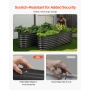 Metal Raised Garden Bed, 2.4 x 0.6 x 0.6 m Oval Outdoor Galvanized Planter Garden Box, Open Bottom Design, Large Planter Raised 