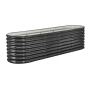 Metal Raised Garden Bed, 2.4 x 0.6 x 0.6 m Oval Outdoor
