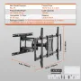Full Motion TV Mount Fits for Most 37-75 inch TVs, Swivel Tilt Horizontal Adjustment TV Wall Mount Bracket with 4 Articulating A