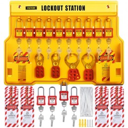 58 PCS Lockout Tagout Kits, Electrical Safety Loto Kit inkluderer hængelås, lockout station, HASP, tags & zip -bånd, lockout