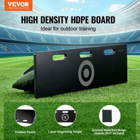 40"X12" Soccer Rebounder Board Portable Soccer Wall with 2 Angles Rebound