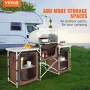 Camping køkkenbord, foldet udendørs madlavningsbord med