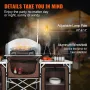 Camping Kitchen Table, Folding Outdoor Cooking Table with Storage Carrying Bag, Aluminum Cook Station 3 Cupboard & Detachable Wi