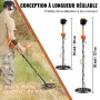 Waterproof Metal Detector, 30.5 cm Coil, Professional Rechargeable Gold Detector, 99-127 cm Adjustable with LCD 7 Modes Advanced
