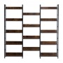 Metal Bookshelf Rustic Bookshelf 14-Tier for Living room Bedroom & Office