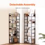 Metal Bookshelf Rustic Bookshelf 14-Tier for Living room Bedroom & Office
