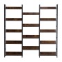 Metal Bookshelf Rustic Bookshelf 14-Tier for Living room Bedroom & Office