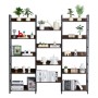 Metal Bookshelf Rustic Bookshelf 14-Tier for Living room Bedroom & Office