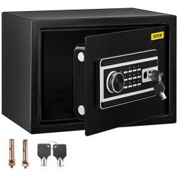 Safe Box, 0.8 Cubic Feet Money Safe with Fingerprint Lock and Digital Keypad Lock, Fireproof Home Safe with 2 Keys,