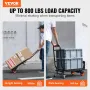Aluminum Hand Truck, 2 in 1, 136.1 kg Load Capacity, Heavy Duty Industrial Convertible Folding Hand Truck and Dolly, Utility Car