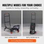 Aluminum Hand Truck, 2 in 1, 136.1 kg Load Capacity, Heavy Duty Industrial Convertible Folding Hand Truck and Dolly, Utility Car