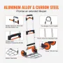Folding Hand Truck, 309 lbs Load Capacity, Aluminum Portable Cart, Convertible Hand Truck and Dolly with Telescoping Handle and 