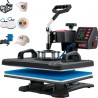 Heat Press, 5 in 1 Heat Press Machine Machine 12x15, Clamshell Sublimation Transfer Printer Fast Heat-up, Digital Precise