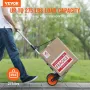 Folding Hand Truck, 275 lbs Load Capacity, Aluminum Portable Cart, Convertible Hand Truck and Dolly with Telescoping Handle and