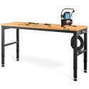 Arbejdsbænk justerbar højde, 122 cm W x 61 cm D x 97 cm H Garagebord m/ 72 â € “97 cm højder og 900 kg belastningskapacitet,