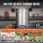 Rustfrit stål lagerpot, 42 liter store kogepotter