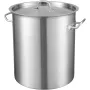 Stainless Steel Stockpot, 39.7 L Large Cooking Pots, Multipurpose Cookware Sauce Pot with Lid & Handle, Heavy Duty Commercial Gr