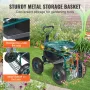 Garden Cart Rolling Workseat with Wheels, Gardening Stool for Planting, 360 Degree Swivel Seat, Wagon Scooter with Steering Hand