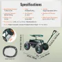 Garden Cart Rolling Workseat with Wheels, Gardening Stool for Planting, 360 Degree Swivel Seat, Wagon Scooter with Steering Hand