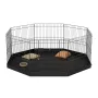 Dog Playpen, 8 Panels Foldable Metal Dog Exercise Pen with Bottom Pad, 61 cm H Pet Fence Puppy Crate Kennel with Ground Stakes, 