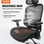 Mesh Office Chair, Adjustable High Back Desk Chair with Mesh Seat, Angle and Height Adjustable Home Office Chair with Lumbar and