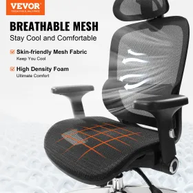 Mesh Office Chair, Adjustable High Back Desk Chair with Mesh Seat, Angle and Height Adjustable Home Office Chair with Lumbar