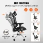 Mesh Office Chair, Adjustable High Back Desk Chair with Mesh Seat, Angle and Height Adjustable Home Office Chair with Lumbar and