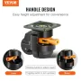 Leveling Casters, Set of 4, 499 kg Total Load Capacity, 5.1 cm, Heavy Duty with Upgraded Handle Design, 360 Degree Swivel Caster