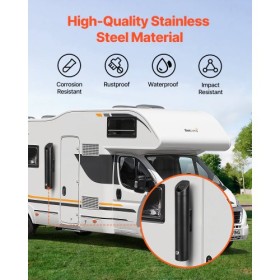 Cigarette Butt Receptacle Stainless Steel Wall Mounted Disposal Black