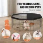 Dog Playpen, 8 paneler sammenfoldelig metalhundøvelsespen med