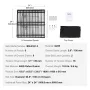 Dog Playpen, 8 Panels Foldable Metal Dog Exercise Pen with Top Cover, 24" H Pet Fence Puppy Crate Kennel with Ground Stakes, Ind