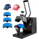 Hat Heat Press, 4-i-1 Cap Heat Press Machine, 6x3inks Clamshell Sublimering Transfer, LCD Digital Timer temperaturstyring