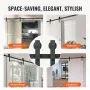 10ft glidende stalddør hardware-kit, 330 kg indlæsning af tunge