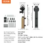 304.8 cm Sliding Barn Door Hardware Kit, 149.7 kg Loading Heavy Duty Barn Door Track Kit for Single Door, Fit 140.2-158.5 cm Wid