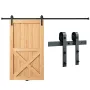 304.8 cm Sliding Barn Door Hardware Kit, 149.7 kg Loading Heavy Duty Barn Door Track Kit for Single Door, Fit 140.2-158.5 cm Wid
