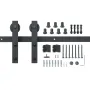 304.8 cm Sliding Barn Door Hardware Kit, 149.7 kg Loading Heavy Duty Barn Door Track Kit for Single Door, Fit 140.2-158.5 cm Wid