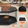 Dog Playpen, 8 paneler sammenfoldelig metalhundøvelsespen med
