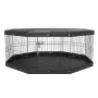 Dog Playpen, 8 Panels Foldable Metal Dog Exercise Pen with Top Cover and Bottom Pad, 61 cm H Pet Fence Puppy Crate Kennel, Indoo