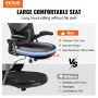Kontorstol med justerbar lumbale support, høj ryg ergonomisk