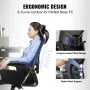 Office Chair with Adjustable Lumbar Support, High Back Ergonomic Desk Chair with Adjustable Headrest, 2D Armrest, Ergonomic Offi