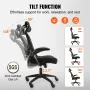 Office Chair with Adjustable Lumbar Support, High Back Ergonomic Desk Chair with Adjustable Headrest, 2D Armrest, Ergonomic Offi