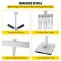 Car Dent Puller Kit, 85CM Dent Pull Lever 6 Claw Hook Accessories, Paintless Dent Removal Kit Dent Pull Lever Bar Kit for Auto B