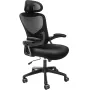 Office Chair with Adjustable Lumbar Support, High Back Ergonomic Desk Chair with Adjustable Headrest, 2D Armrest, Ergonomic Offi