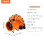 40.6cm Portable Ventilator, 2 Speed 5175CFM High-Velocity Industrial Utility Blower Fan with 10m Flexible Duct Hose, Exhaust Axi